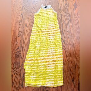 Art Class Yellow and White Tie-Dye Dress
